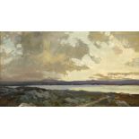 James Humbert Craig RHA RUA (1877-1944) EVENING, DONEGAL oil on panel signed lower left; with