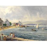 Frank McKelvey RHA RUA (1895-1974) REGATTA DAY, HOLYWOOD, COUNTY DOWN, 1970 oil on canvas signed