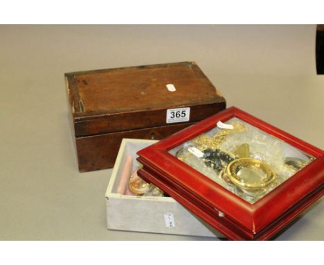 Three boxes of vintage costume jewellery