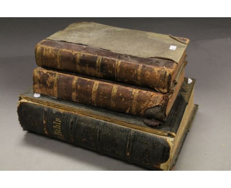 Vintage Bible & two 19th Century books on America