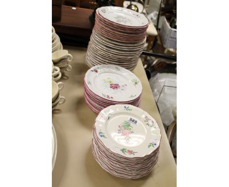 Large collection of French ceramic plates marked "Luneville France"