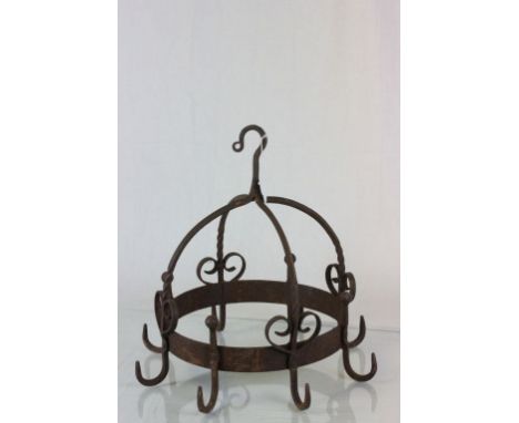 Vintage Iron Circular Hanging Game Hooks