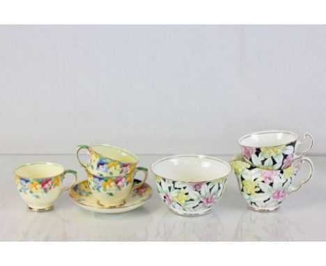 Collection of mixed ceramic teaware to include Royal Staffordshire & Adderley Lawley