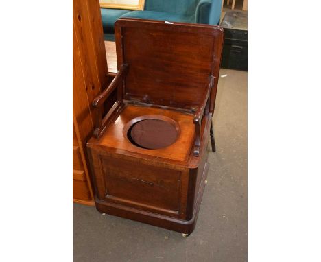Victorian mahogany box commode
