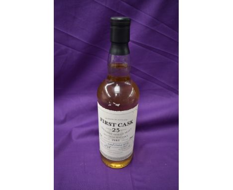 A bottle of First Cask 23 Year Old Linkwood Speyside Single Malt Scotch Whisky, Distilled 22nd October 1985, cask number 3894
