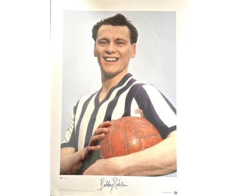 Football Bobby Robson signed 23x16 Legends series Big Blue tube print pictured during his playing days limited edition 361/50