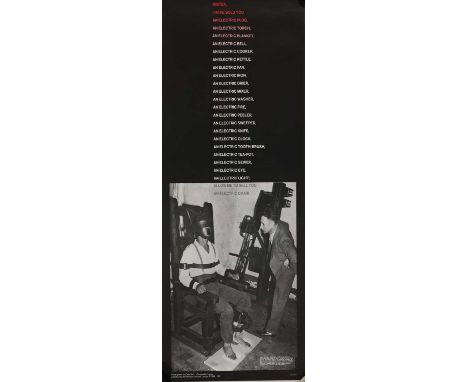 *COLIN SELF (b.1941) ELECTRIC CHAIR, a poster poem: Electric Chair (with Christopher Logue) Offset lithograph printed in colo
