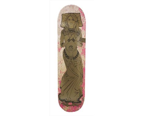 *GRAYSON PERRY (b.1960) KATE BOARD 2017 Brightly coloured, transfer decorated skateboard of the Duchess of Cambridge in the s