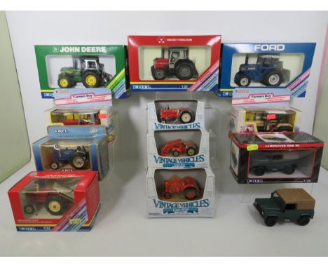 12 Farm Related Die Cast models by ERTL and Lone Star. All in original boxes except for one. See photos. 