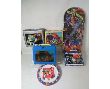 Selection of Toy Story Lunch Boxes,  Pinball game . See photos.