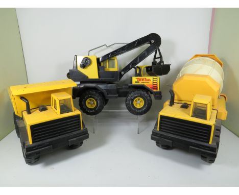 Three large Tonka Toys in light playworn condition. See photos for details. 