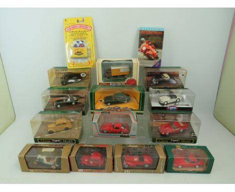 14 Die Cast Models by Brumm, Corgi and Matchbox. All in original boxes. See photos.