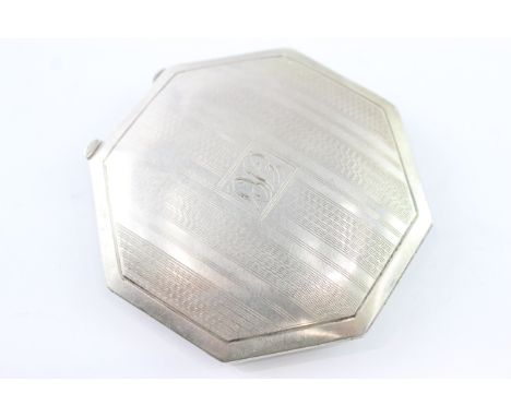 Vintage Hallmarked .925 Sterling Silver Ladies Vanity Compact Case (79g) 2209939