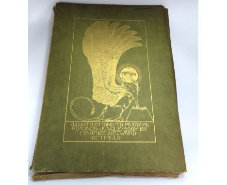Large Folio by Maurice and Edward Detmold Illustrations to Rudyard Kiplings Jungle Book 1903, 545mm by 395mm. 16 famous large