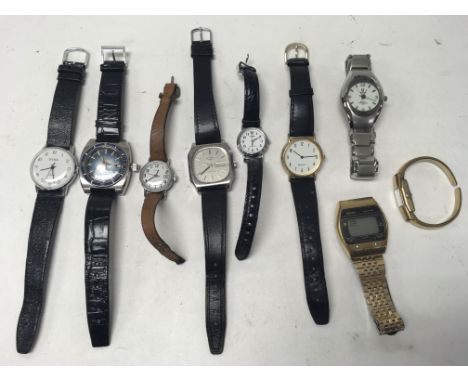 A collection of watches including Rotary, Sekonda, & Timex.