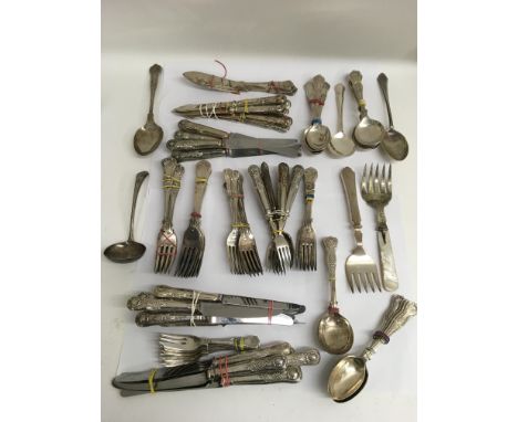 A collection of predominantly Mappin&Webb silver plated flatware