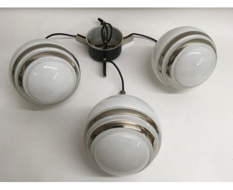 An Art Deco style drop ceiling light