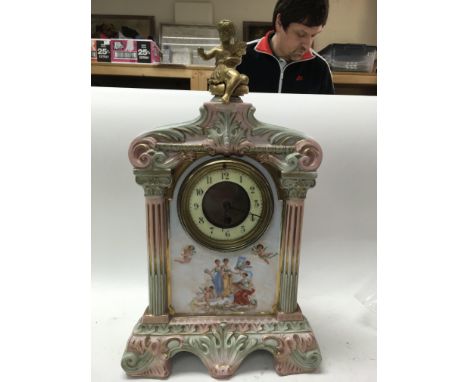 A Victorian style clock.