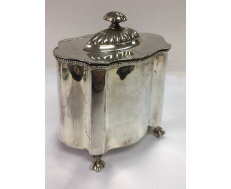 A late Victorian Sheffield silver tea caddy, 1899.