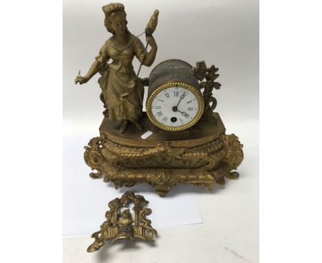 A damaged French shelter clock.