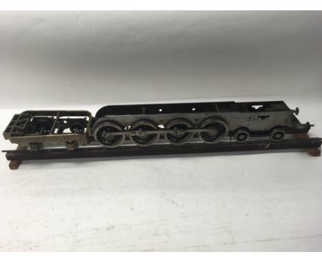 A G.W.R. 484 express locomotive chassis (2 1/2 inch gauge) with blue prints and castings.