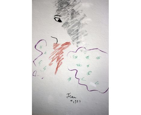 Jean Cocteau (French, 1889-1963)Eye SpyLimited edition lithograph, numbered 3/200 in pencil lower left Signed 'Jean' and date