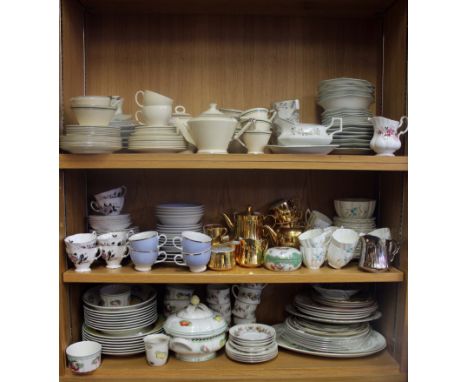 A Villeroy &amp; Boch part dinner service, a Royal Albert part tea service, a Royal Worcester gold part tea service; together