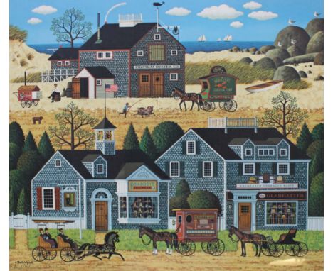 Charles Wysocki (American, 1928-2002)Chatham Oyster Co.Limited edition lithograph, numbered 2534/3500Signed in pencil lower l