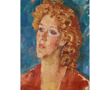  AUGUSTUS JOHN (BRITISH 1878-1961) PORTRAIT OF MAVIS DE VERE COLE oil on canvas 50.8cm x 40.6cm (20¼in x 16in) Sandra Lummis 