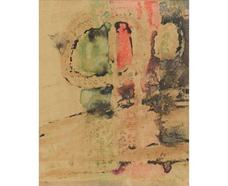  JOHN PIPER (BRITISH 1903-1992) STUDY FOR WATSON HOUSE MURALS gouache and watercolour with wax resist on paper 20.5cm x 16.8c