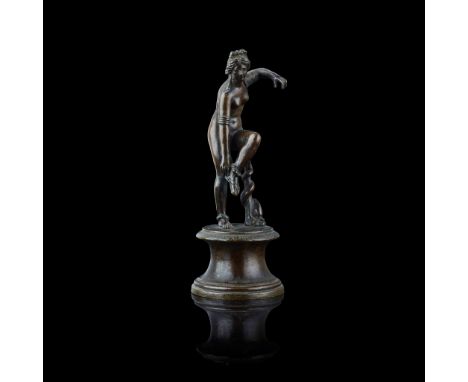  TWO ITALIAN BRONZE FIGURES OF VENUS REMOVING HER SANDAL, AFTER THE ANTIQUE PROBABLY 19TH CENTURY bronze, medium dark brown p