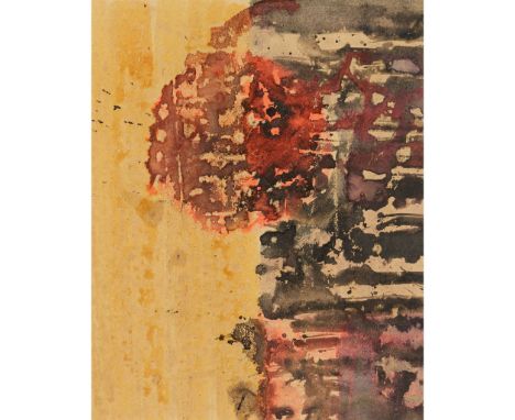  JOHN PIPER (BRITISH 1903-1992) STUDY FOR WATSON HOUSE MURALS ink and watercolour with wax resist on paper 24.5cm x 19.5cm (9