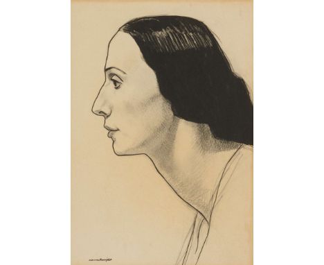  DAME LAURA KNIGHT (BRITISH 1877–1970) PORTRAIT OF ANNA PAVLOVA signed, Indian ink and pencil on paper 35.5cm x 25.5cm (14in 