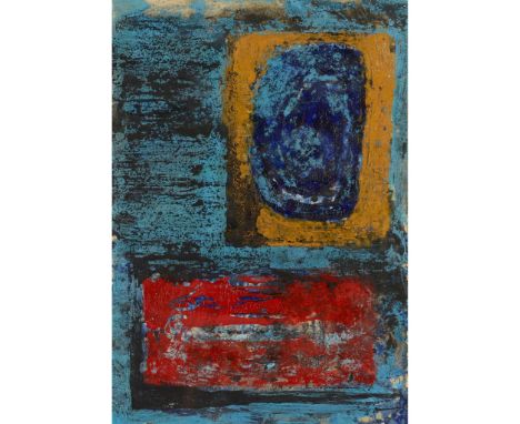  JOHN PIPER (BRITISH 1903-1992) STUDY FOR WATSON HOUSE MURALS gouache, watercolour with wax resist and oil on paper 25.5cm x 