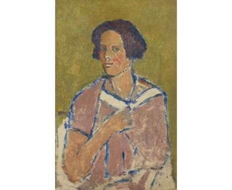  MALCOLM DRUMMOND (BRITISH 1880–1945) PORTRAIT OF A GIRL oil on canvas 50.5cm x 34cm (19 7/8in x 13 3/8in) with Michael Parki