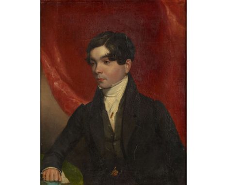  ATTRIBUTED TO WILLEM BARTEL VAN DER KOOI (DUTCH/FRENCH, 1768–1836) HALF LENGTH PORTRAIT OF A YOUNG MAN WITH WINGED COLLAR oi