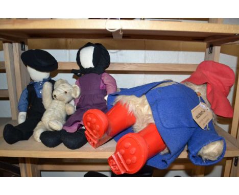 Vintage Paddington Bear and various other dolls and teddy bear