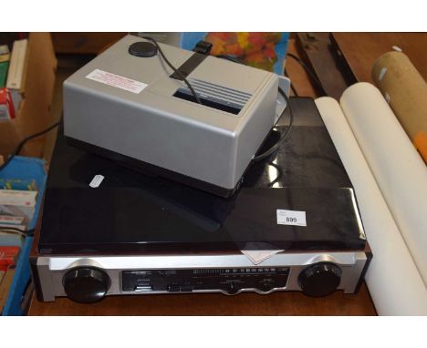 Slide projector and a record player 