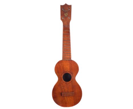 Kumalae Gold medal 1915 Hawaii soprano Ukulele , with Stagg hard case, 53cm long Condition reports are not available for Inte