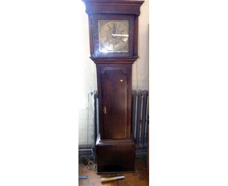 Oak and crossbanded 30 hour long case clock with a square dial by Bishopp, Maidstone Condition reports are not available for 