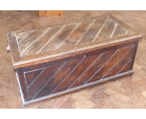 Painted pine trunk with metal carrying handles. Condition reports are not available for Interiors Sales.