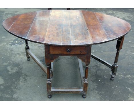 George III oak gate-leg table Condition reports are not available for Interiors Sales.