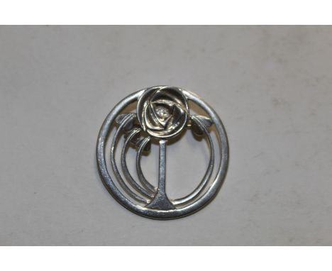 A Sterling silver Macintosh style brooch, London 1987