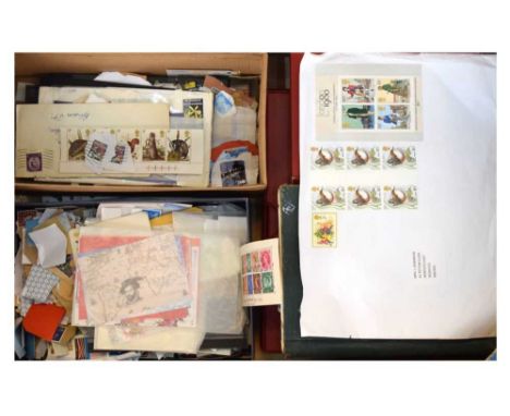 Quantity of mainly GB and Channel Islands loose stamps, together with an album of world stamps and a folder of GB First Day C