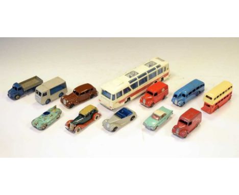 Quantity of vintage Dinky Toys &amp; Supertoys diecast model vehicles to include; Esso Trojan van, Vega Major Luxury Coach, L