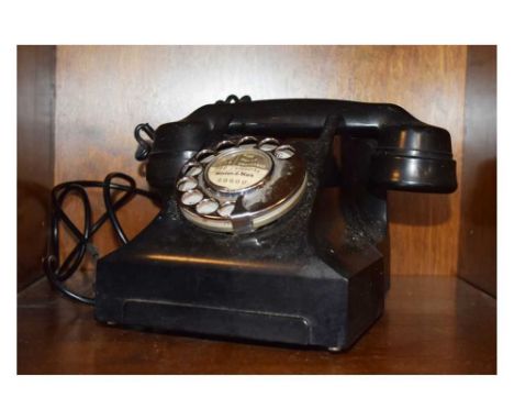 Black GPO vintage telephone
