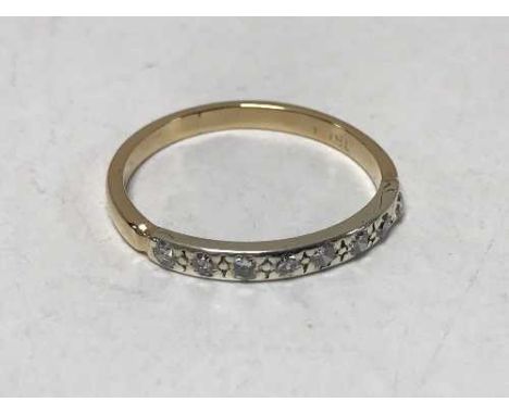 18ct diamond half eternity ring 2.1 grams