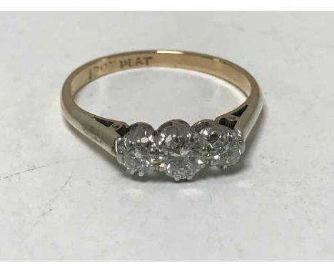 Three stone diamond ring