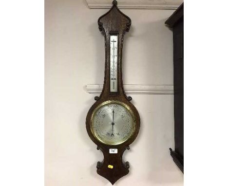 A mahogany barometer by R Clarke Newcastle upon Tyne