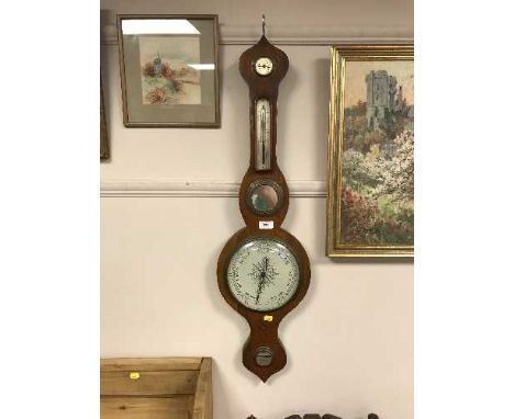 A late Victorian mahogany banjo barometer